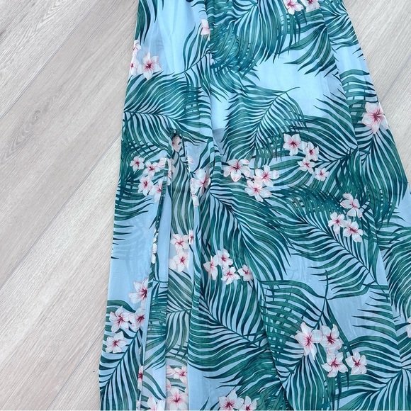 Show me your mumu Hanalei dream Heather halter dress floral tropical chiffon XS - Picture 7 of 10